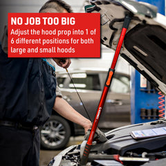 EZ RED rubber tip contact with hood edge providing non-slip protection
