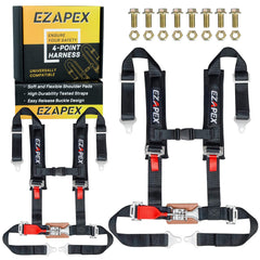 EZAPEX front view of harness pack showing straps and ready-to-install benefit