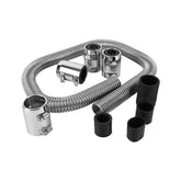 EZPROIT front view of flexible stainless steel hose kit showing all components and benefits