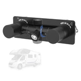 F-pianwe front view matte black faucet showing clean modern look and space saving benefit