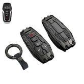 facaizhu front view of the metal key shell showing precise button fit and durability