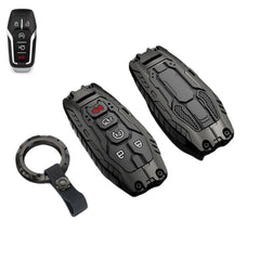 facaizhu front view of the metal key shell showing precise button fit and durability