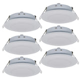 Facon puck light front packaging showing six warm white fixtures and model number