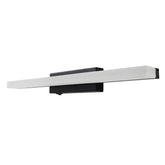 Facon front view matt black vanity light showing sleek finish and space-saving benefit
