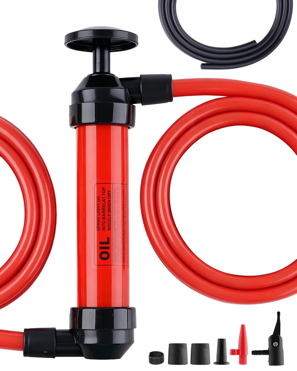 FAITIO front view pump showing compact portable transfer unit and quick use benefit