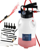 FAITIO front view of 6L pneumatic pump showing controls and tank, saves service time