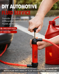 FAITIO pump in use on generator illustrating quick fuel transfer without power