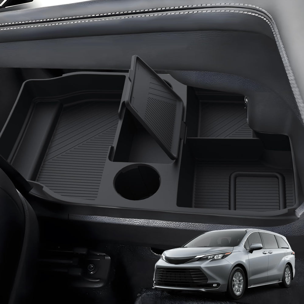 Falafa front view in console showing neat fit and improved organization