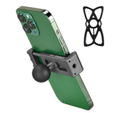 FANAUE front view of phone holder showing secure grip and benefit of stable mounting