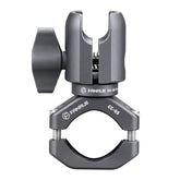 FANAUE front view of handlebar mount showing secure clamp and ball benefit grip