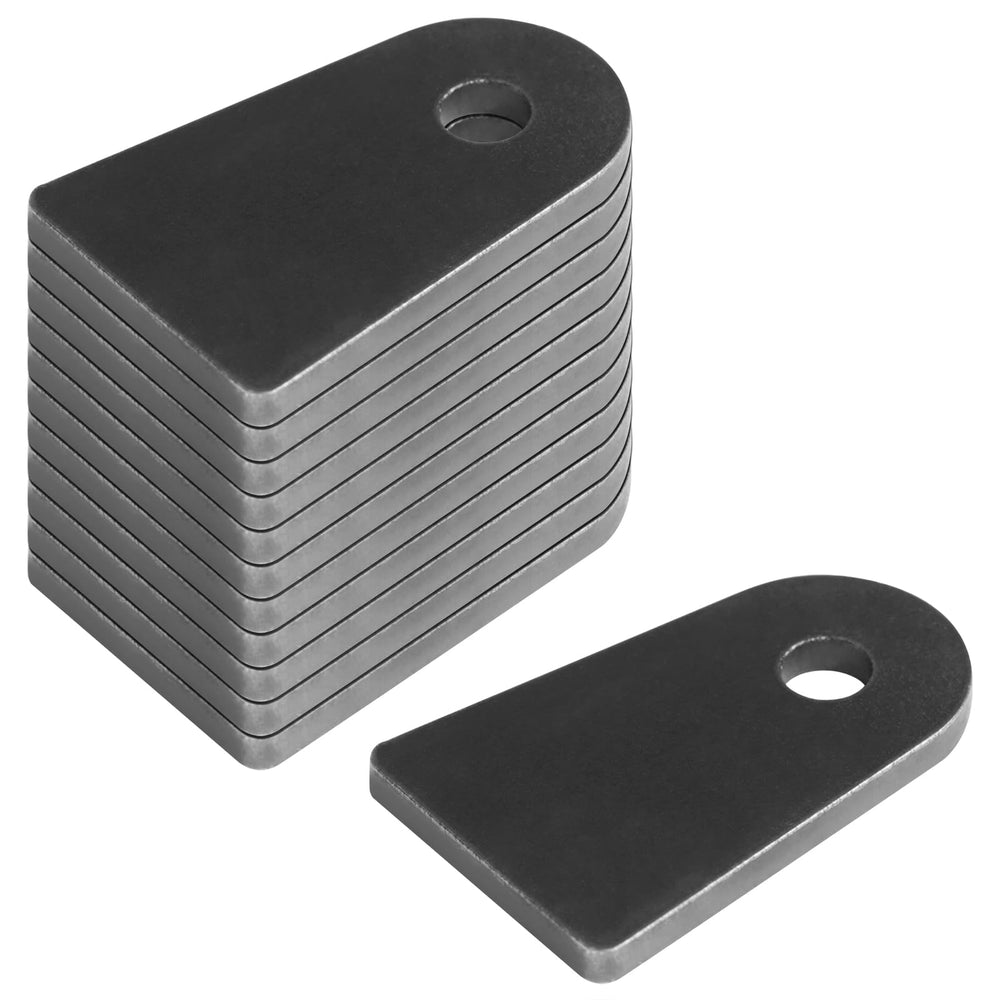 Fanmao front view of 12-pack weld-on tabs showing uniform tabs and plain finish for easy welding