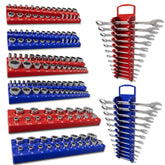 Fanmoss front view of full organizer kit showing color-coded trays and hangers for fast selection