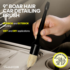 Fantasticlean boar hair brush cleaning vent, unclogs dust without damage