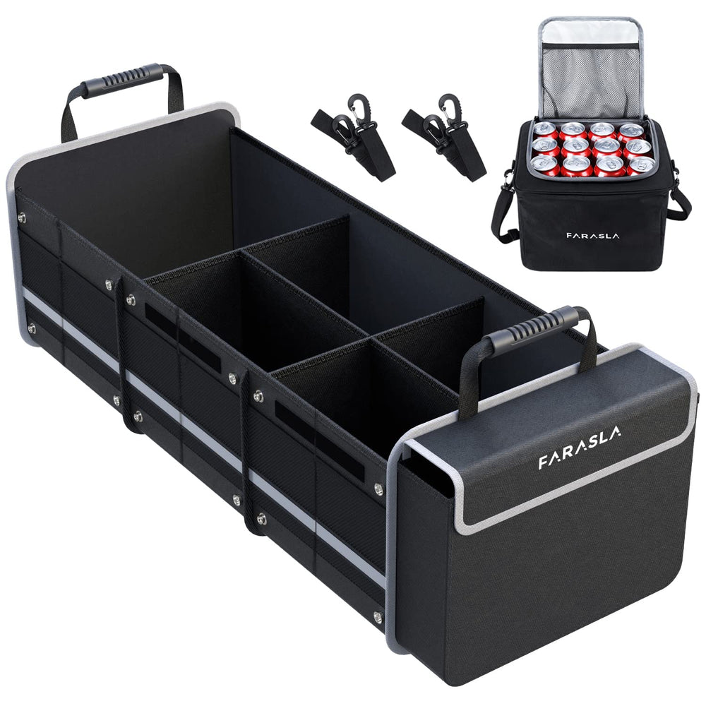 Farasla front view showing organized trunk and easy access benefit