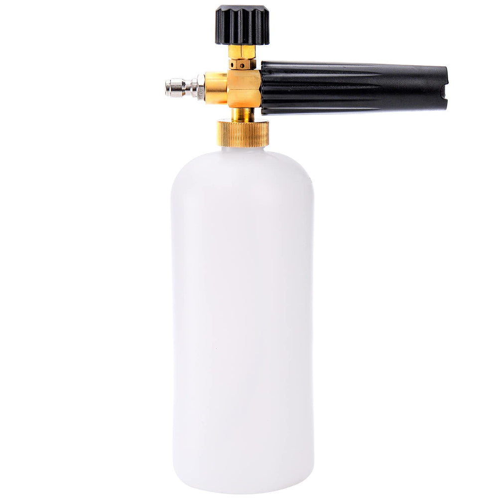 Fasmov foam cannon front profile showing compact design and easy grip benefit