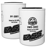 FASS XWS-3002 and PF-3001 front view showing units and ports, demonstrating compact design