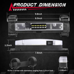 FASTCHOY AUTO close-up of 18 LED chips highlighting bright efficient illumination