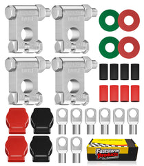 FASTSTORM front packaging showing complete top-post battery terminal kit and components