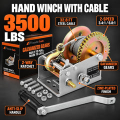 Favorite-Trade drum and 32.8 ft steel cable detail, long reach for trailers