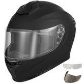 Favoto helmet front profile showing full-face protection and aerodynamic shape