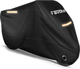 Favoto front view full cover on motorcycle showing full protection and weather resistance
