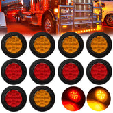 FBAAUKUS front view of 10-pack amber and red marker lights showing complete kit