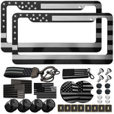 FBJTDQ front view of black flag frame showing sleek durable finish