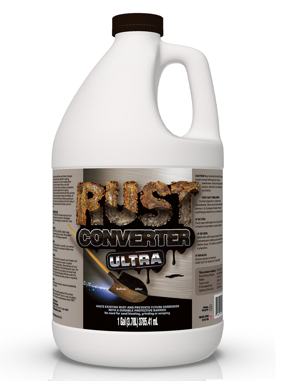 FDC rust converter ultra one-gallon front view showing container and brand benefit
