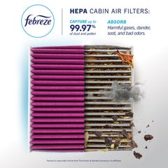 Febreze charcoal media detail absorbing odors effectively