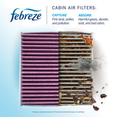 Febreze filter side profile pleats, illustrating increased surface area for filtration