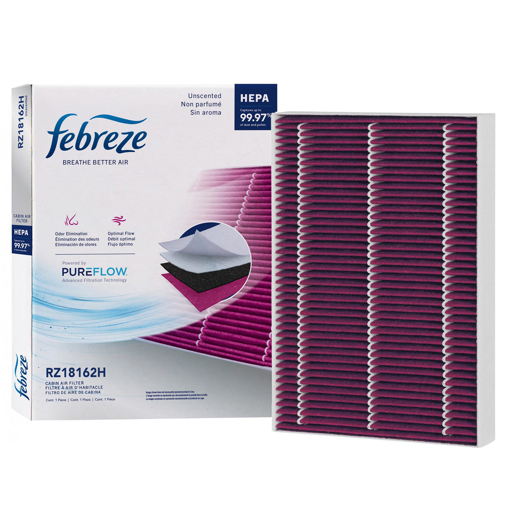 Febreze front packaging showing product branding and unscented benefit