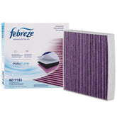 Febreze PUREFLOW front packaging showing model RZ19183 and unscented benefit