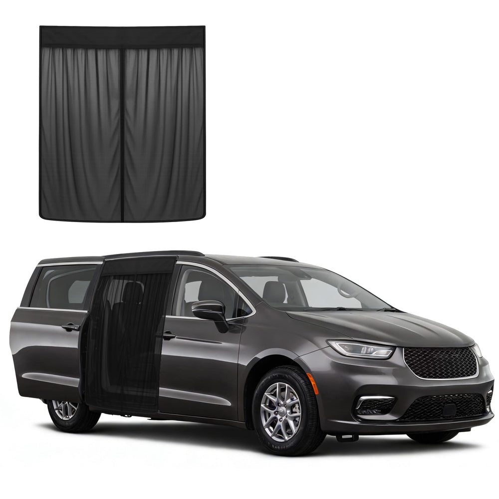 Federedevo front view installed on sliding door, shows full coverage and airflow benefit