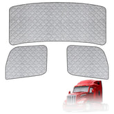 Federedevo front windshield cover on Peterbilt 579 showing full coverage and sun reduction