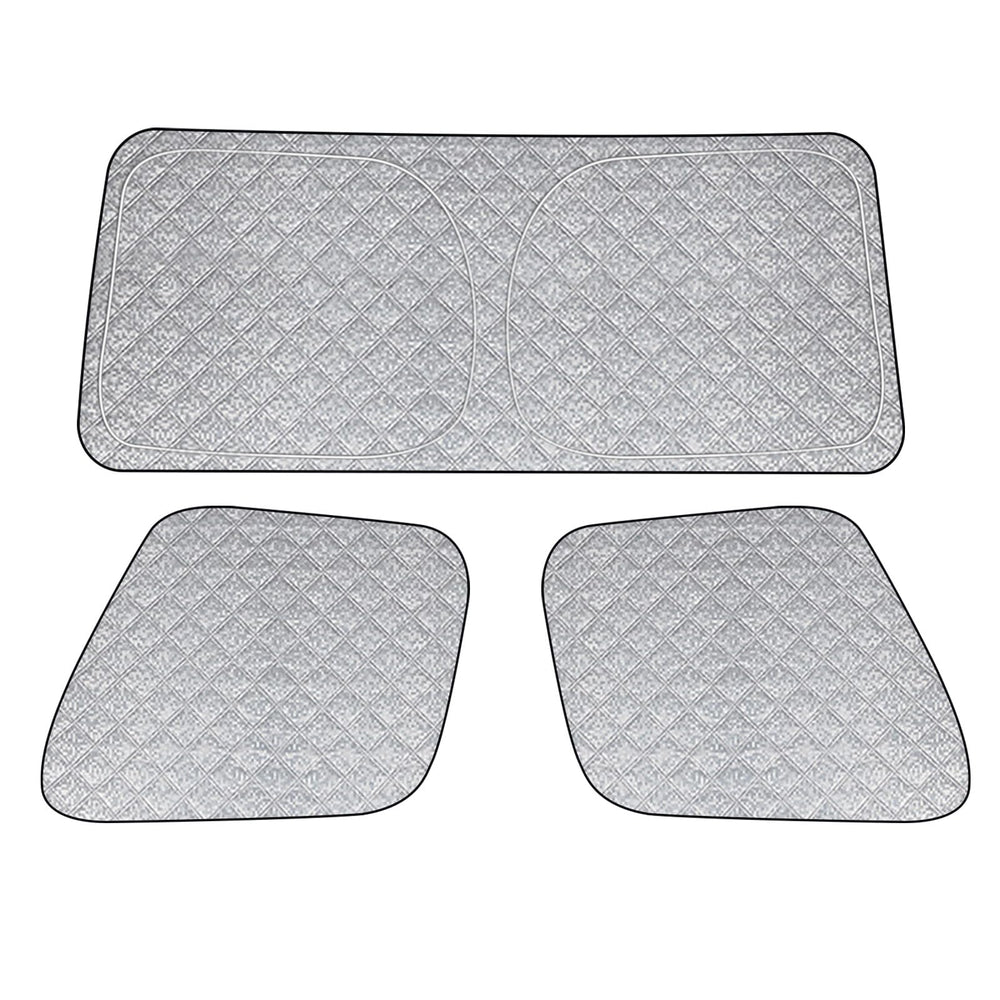 Federedevo front windshield shade installed protecting cabin from heat