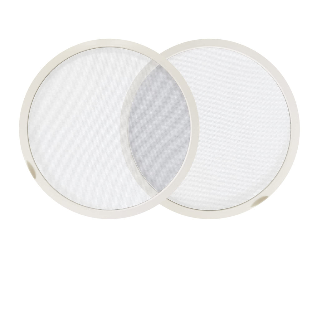 feeoveo front view of two metal vent screens showing durable frame and easy replacement