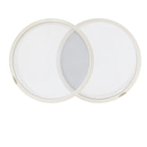 feeoveo front view of two metal vent screens showing durable frame and easy replacement