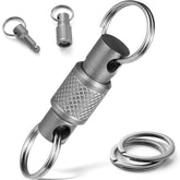 FEGVE front view showing titanium body and rings for durable daily carry