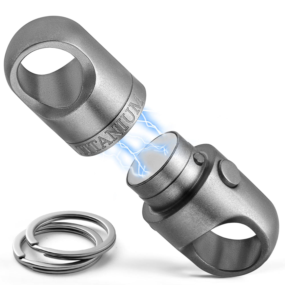 FEGVE front view of magnetic keychain showing compact design and secure hold