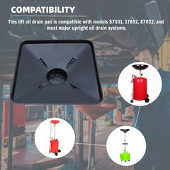 FEICHANGHAO pan positioned under upright drain demonstrating compatibility