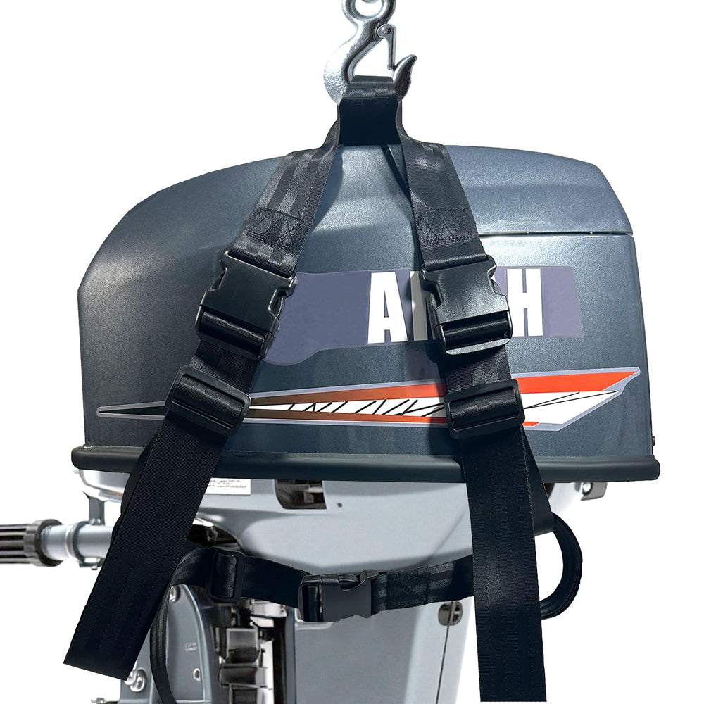FEIJAZUM front view of hoist harness showing full strap assembly and fit benefit
