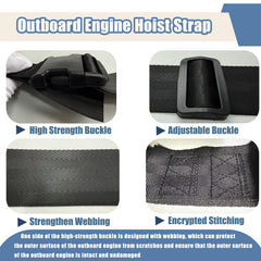 FEIJAZUM harness wrapped around outboard cowling providing even load distribution