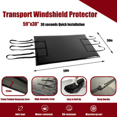 FEIJAZUM protector installed on UTV windshield for secure transport protection
