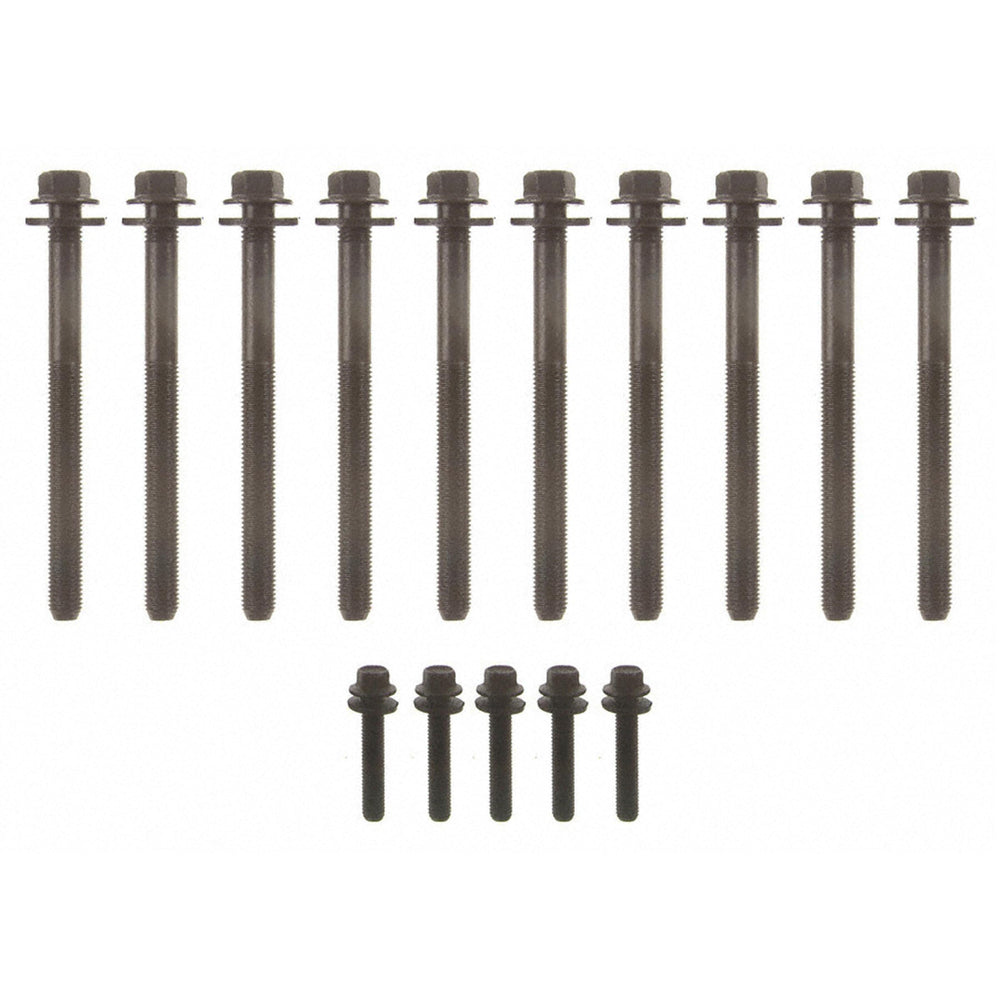 Fel-Pro ES 72200 front packaging showing complete bolt set and fitment, ensuring correct replacement
