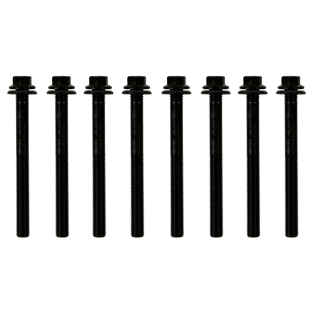 Fel-Pro ES 72467 head bolt set front view showing hardware and box, ensures correct fit