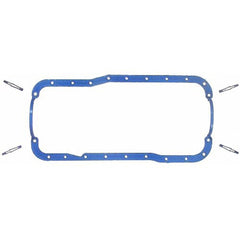 Fel-Pro oil pan gasket front packaging showing gasket and kit contents for reliable sealing