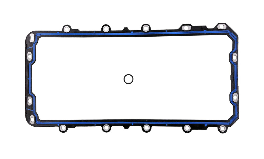Fel-Pro oil pan gasket set front view showing complete kit and fitment clarity