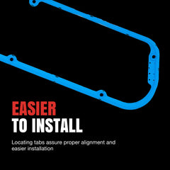 Fel-Pro gasket beside a ruler showing scale for proper size confirmation benefit
