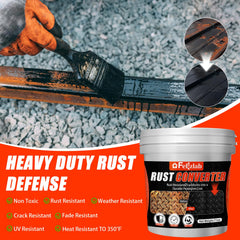 Felizlab brushing coating onto rusty metal offering immediate adhesion