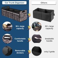 Femuar interior closeup with removable dividers highlighting flexible organization